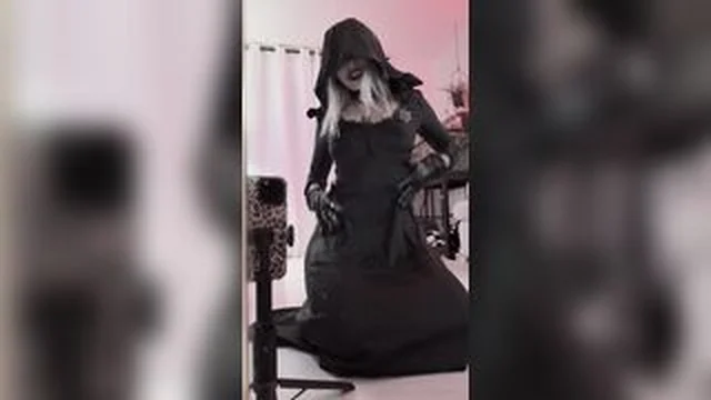Babyfooji Bela Dimitrescu Cosplay Wet Pussy Rides Pink Dildo Leaked Onlyfans Video screenshot