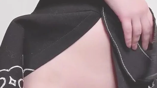 Helly Valentine Shows Off Her Pussy In Schoolgirl Outfit