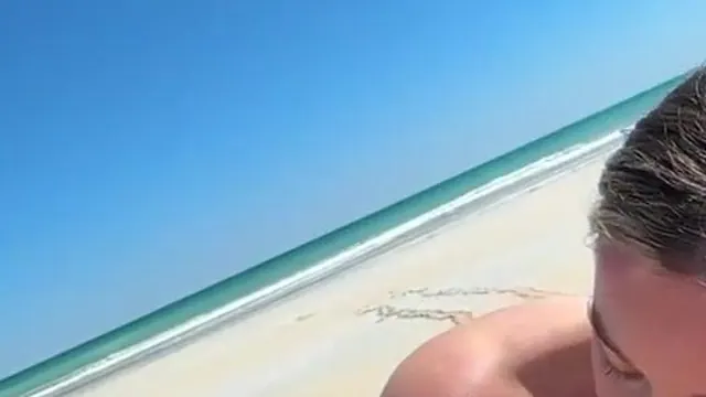 Beldots Enjoying Rough Beach Sex On A Dildo