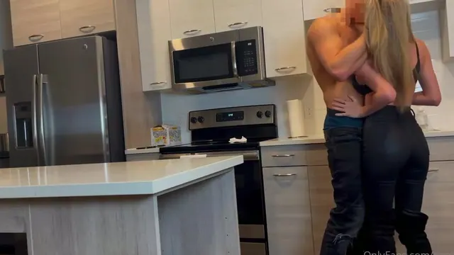 Kaley Bosarge Rides Cock Doggy Style In The Kitchen
