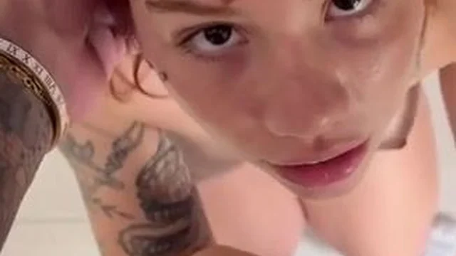 Kinechan Gagging On A Cock And Dripping With Cum