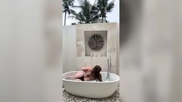 Mikailadancer Teasing Her Self Wearing A Bikini In Bath Tub Onlyfans screenshot