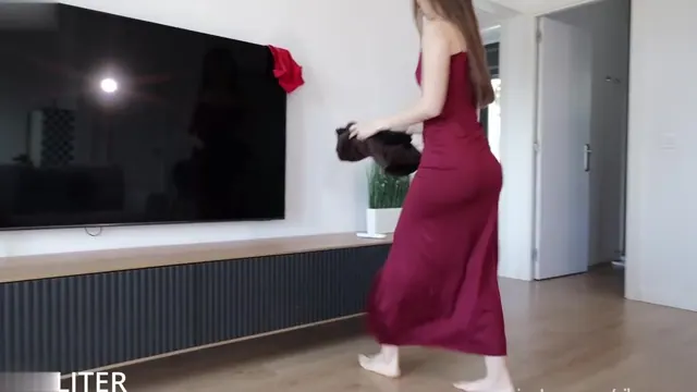 Vika Sun Gets Stuffed In Her Dress Before A Stroll