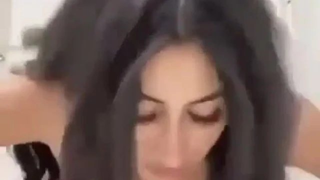 teen has her back blown out in the bathroom